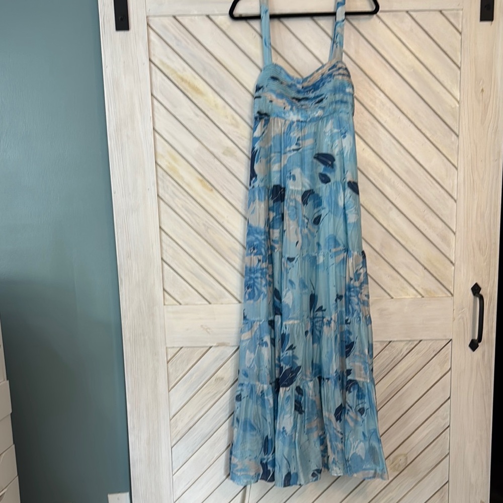 Abercrombie & Fitch Blue Maxi Sundress Resort Wear